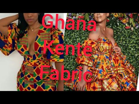 African fashion: Ghana Kente short gown style for ladies | most creative & fascinating Ghana kente