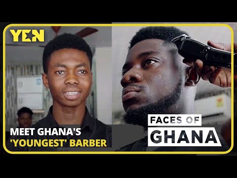 Faces of Ghana: Meet Ghana’s ‘Youngest’ Barber | #Yencomgh